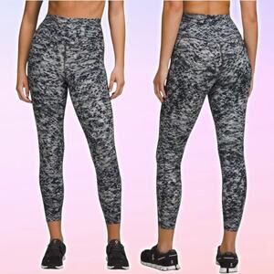 LULULEMON Base Pace High-Rise Tight 25" Size 4 Estuary Grey Multi